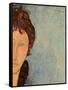 Woman with Blue Eyes, C.1918-Amedeo Modigliani-Framed Stretched Canvas