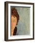 Woman with Blue Eyes, C.1918-Amedeo Modigliani-Framed Premium Giclee Print