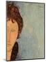 Woman with Blue Eyes, C.1918-Amedeo Modigliani-Mounted Premium Giclee Print