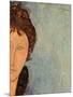 Woman with Blue Eyes, C.1918-Amedeo Modigliani-Mounted Premium Giclee Print