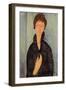 Woman with Blue Eyes, c.1918-Amedeo Modigliani-Framed Giclee Print