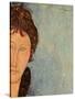 Woman with Blue Eyes, C.1918-Amedeo Modigliani-Stretched Canvas