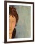 Woman with Blue Eyes, C.1918-Amedeo Modigliani-Framed Giclee Print