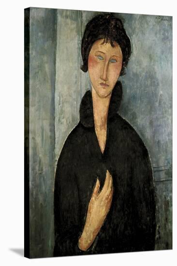 Woman with Blue Eyes-Amedeo Modigliani-Stretched Canvas