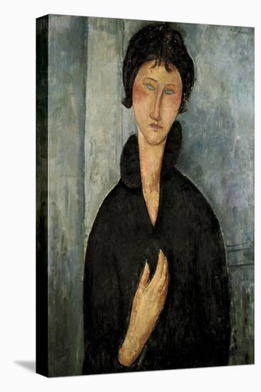 Woman with Blue Eyes-Amedeo Modigliani-Stretched Canvas