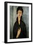 Woman with Blue Eyes-Amedeo Modigliani-Framed Art Print