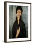 Woman with Blue Eyes-Amedeo Modigliani-Framed Art Print