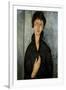 Woman with Blue Eyes-Amedeo Modigliani-Framed Art Print