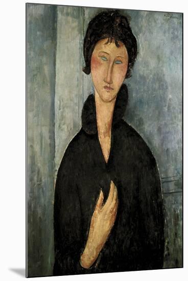 Woman with Blue Eyes-Amedeo Modigliani-Mounted Premium Giclee Print
