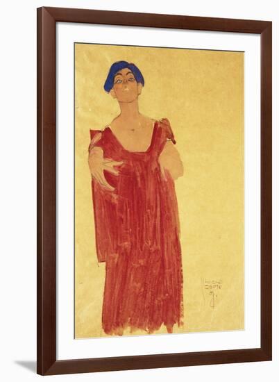 Woman with Blue Hair-Egon Schiele-Framed Giclee Print