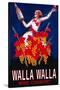 Woman with Bottle - Walla Walla, Washington-Lantern Press-Stretched Canvas