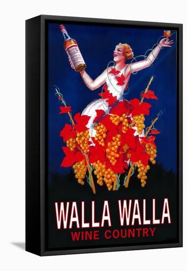 Woman with Bottle - Walla Walla, Washington-Lantern Press-Framed Stretched Canvas
