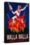 Woman with Bottle - Walla Walla, Washington-Lantern Press-Stretched Canvas
