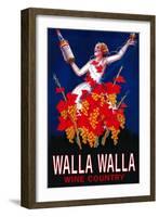 Woman with Bottle - Walla Walla, Washington-Lantern Press-Framed Art Print