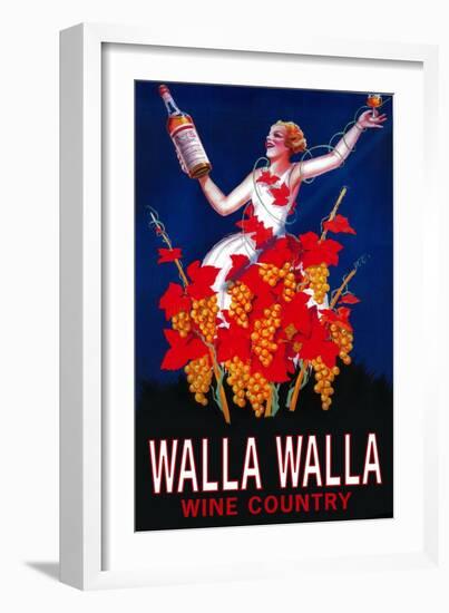 Woman with Bottle - Walla Walla, Washington-Lantern Press-Framed Art Print