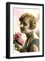 Woman with Bouquet-null-Framed Art Print