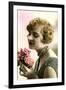 Woman with Bouquet-null-Framed Art Print