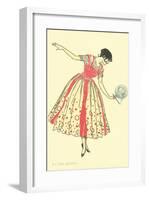 Woman with Bubble Pipe-null-Framed Art Print