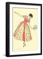 Woman with Bubble Pipe-null-Framed Art Print