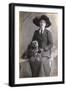 Woman with Bulldog-null-Framed Photographic Print