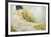 Woman with Butterfly-Norma Kramer-Framed Premium Giclee Print