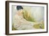 Woman with Butterfly-Norma Kramer-Framed Art Print