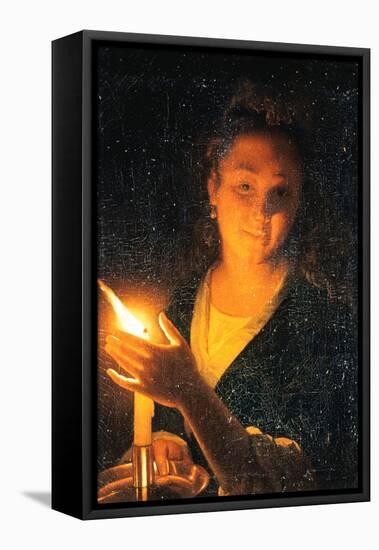 Woman with Candle, Late 1660S-Godfried Schalcken-Framed Stretched Canvas