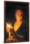 Woman with Candle, Late 1660S-Godfried Schalcken-Framed Giclee Print