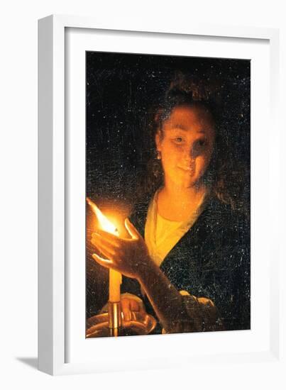 Woman with Candle, Late 1660S-Godfried Schalcken-Framed Giclee Print