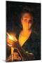 Woman with Candle, Late 1660S-Godfried Schalcken-Mounted Giclee Print