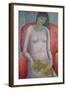Woman with Cat, 2014-Ruth Addinall-Framed Giclee Print