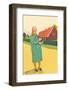 Woman with Cat-Gigi Rosado-Framed Photographic Print