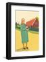 Woman with Cat-Gigi Rosado-Framed Photographic Print