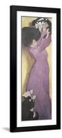 Woman with Cats (Pastel)-Janos Vaszary-Framed Premium Giclee Print