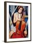 Woman with Cello-Catherine Abel-Framed Giclee Print