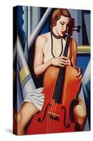 Woman with Cello-Catherine Abel-Stretched Canvas