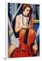 Woman with Cello-Catherine Abel-Framed Giclee Print