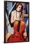 Woman with Cello-Catherine Abel-Framed Giclee Print