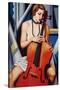 Woman with Cello-Catherine Abel-Stretched Canvas