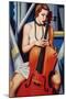 Woman with Cello-Catherine Abel-Mounted Giclee Print