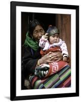 Woman with Child, Tibet-Michael Brown-Framed Photographic Print