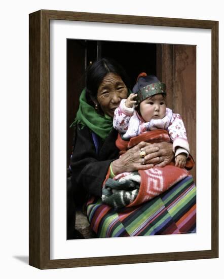 Woman with Child, Tibet-Michael Brown-Framed Photographic Print