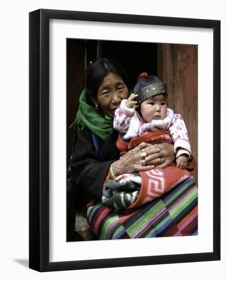 Woman with Child, Tibet-Michael Brown-Framed Photographic Print
