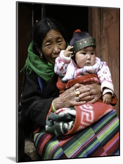 Woman with Child, Tibet-Michael Brown-Mounted Photographic Print