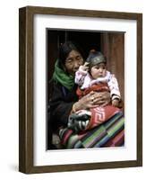 Woman with Child, Tibet-Michael Brown-Framed Photographic Print