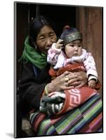 Woman with Child, Tibet-Michael Brown-Mounted Photographic Print