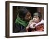 Woman with Child, Tibet-Michael Brown-Framed Photographic Print