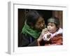 Woman with Child, Tibet-Michael Brown-Framed Photographic Print