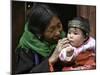 Woman with Child, Tibet-Michael Brown-Mounted Photographic Print