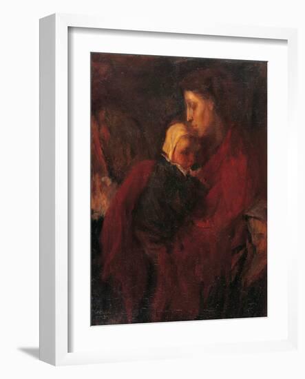 Woman with Child-Felice Carena-Framed Giclee Print